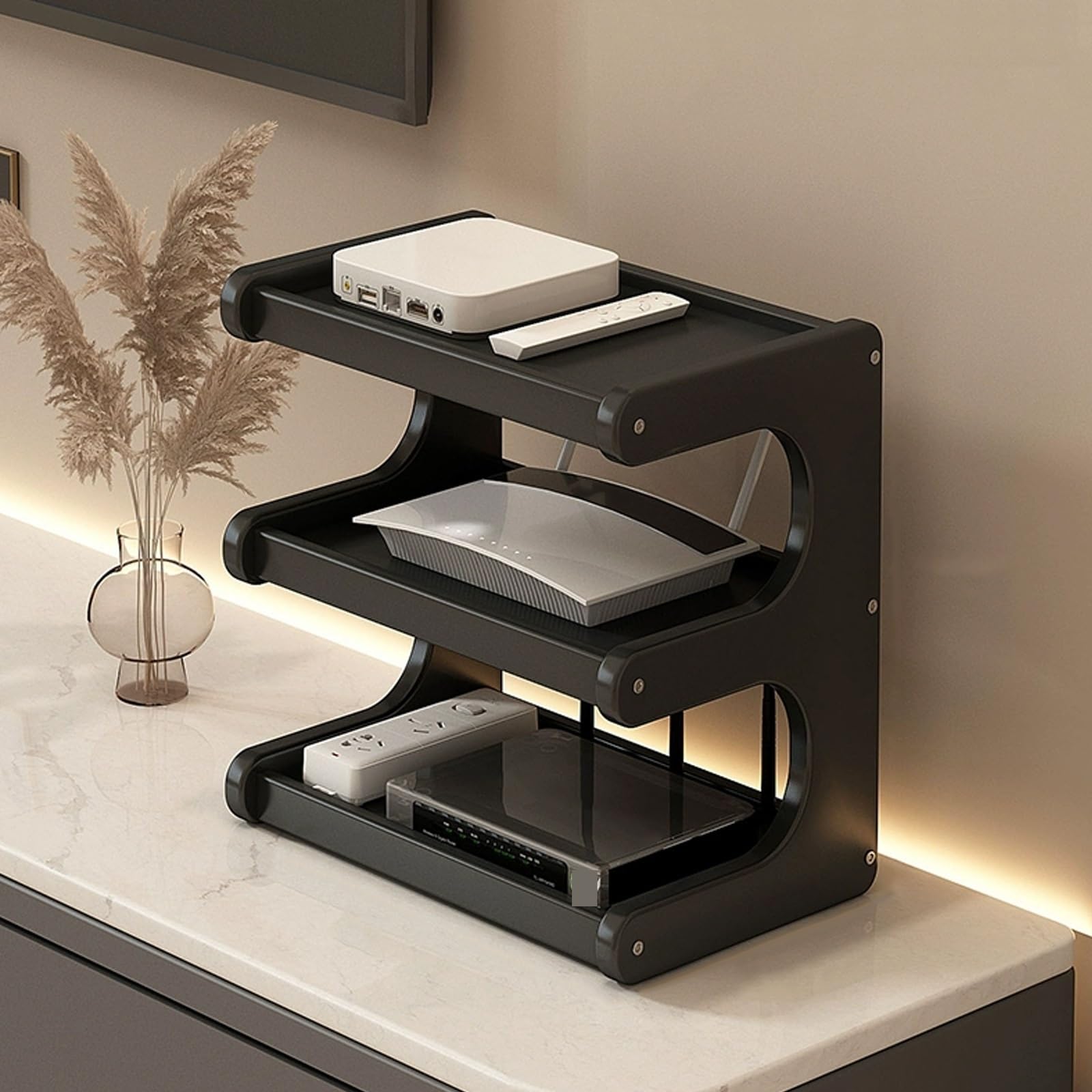 Boîte pour routeur Wi-Fi en bois pour cacher les câbles encombrants