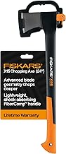 Fiskars X15 Splitting Axe, Tree Branch Cutter and Wood Splitter 23.5-Inch Axe with Shock-Absorbing Handle
