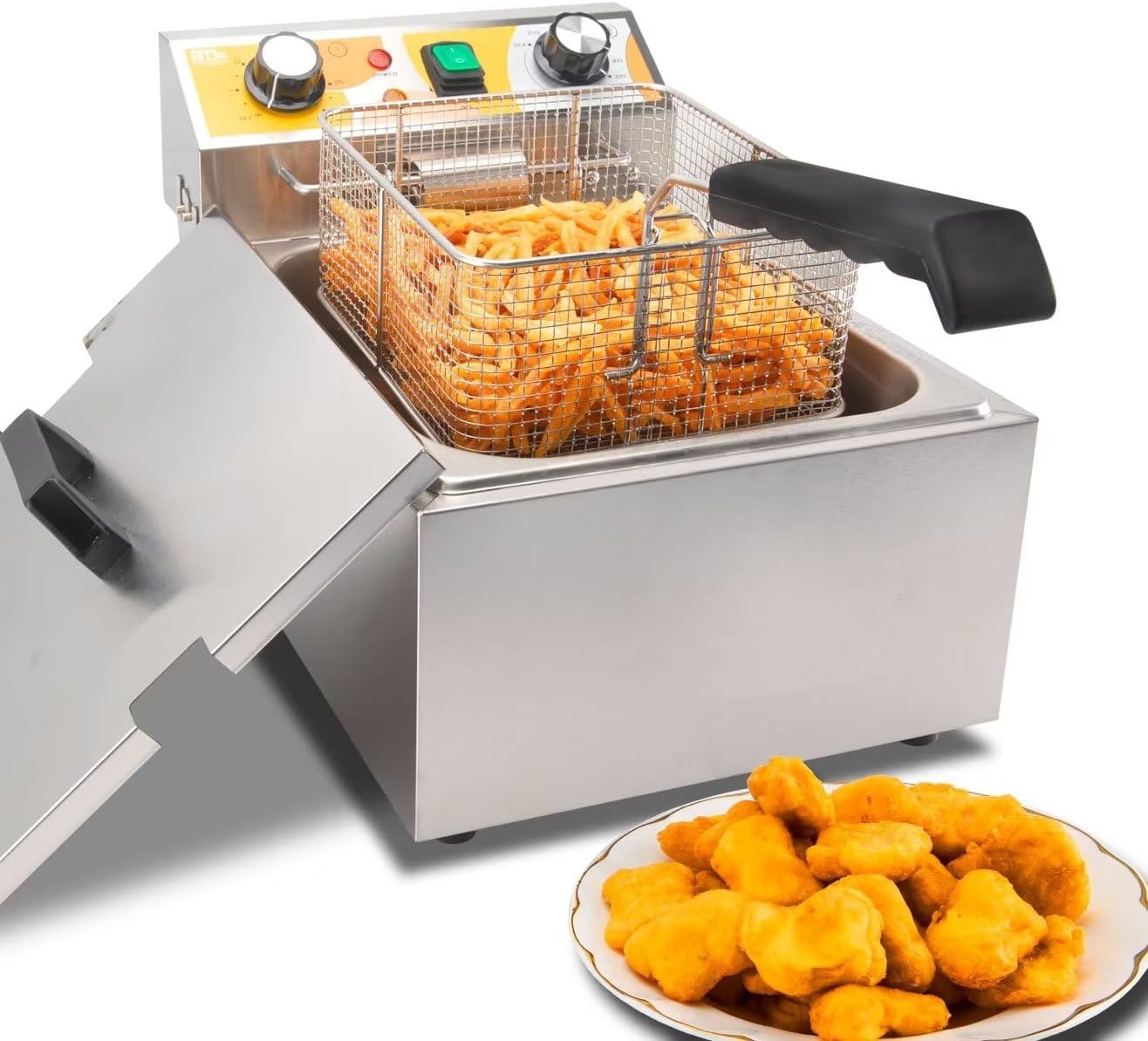 Amazon.com: Festa Essential 13.6QT Electric Deep Fryer with 6L(6.5QT ...