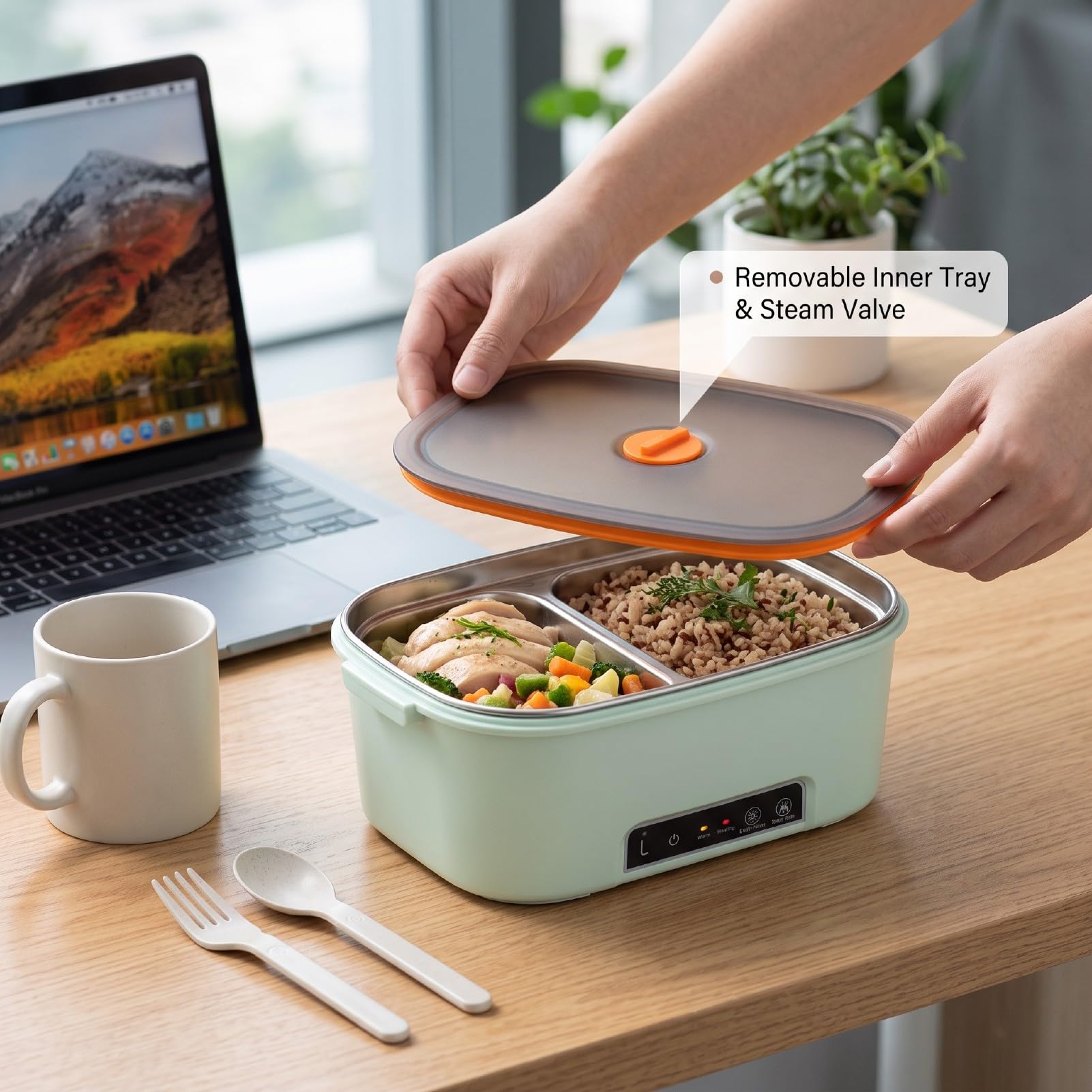 Contenitore per Pranzo Elettrico Senza Fili Ricaricabile