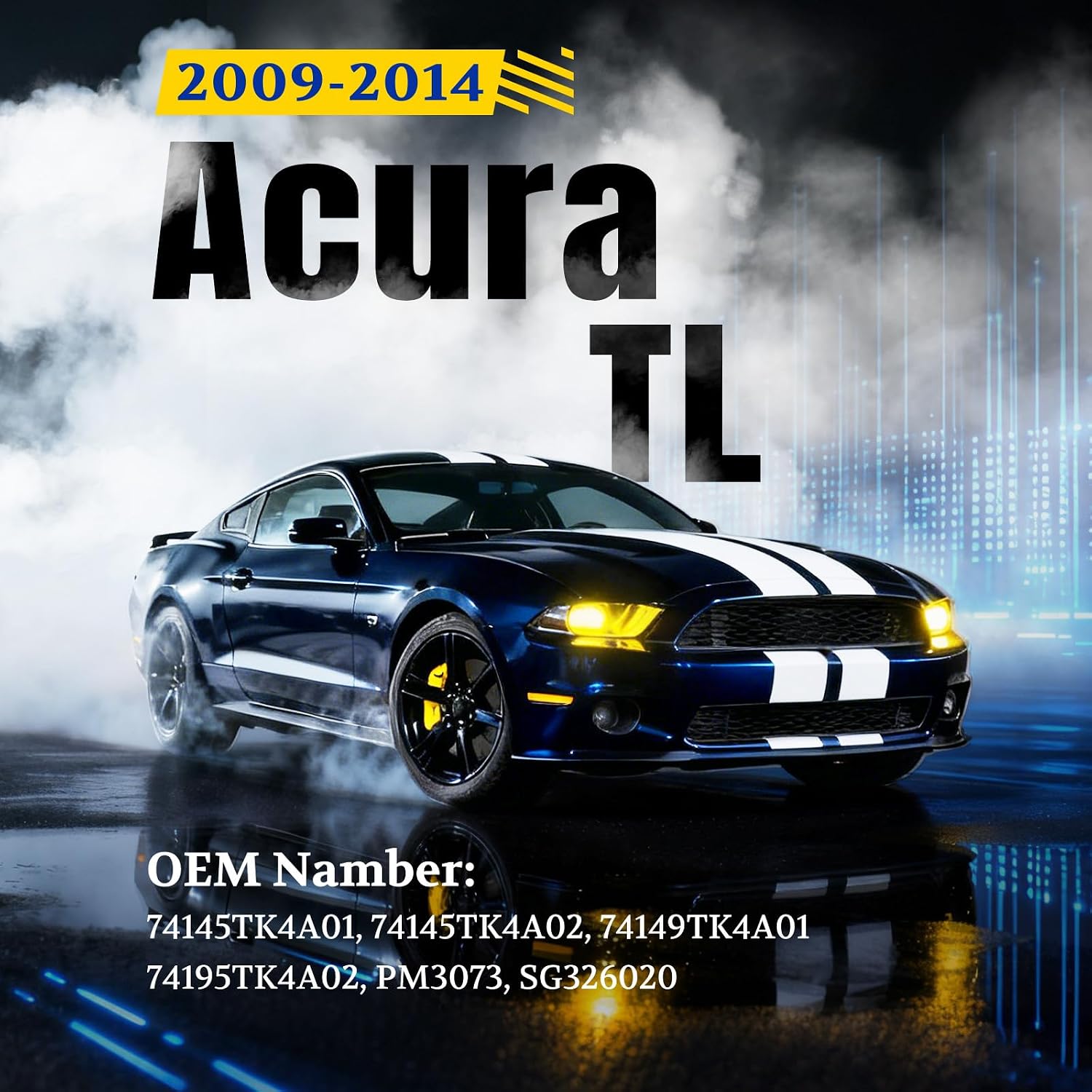 ARANA Hood Struts for Acura TL 2009-2014, Front Bonnet Hydraulic Shocks Lift Support for Acura TL Base/SH-AWD/Type-S Sedan, Replacement OEM 74145TK4A01 74149TK4A01 74145TK4A02 SG326020, 2 Pcs