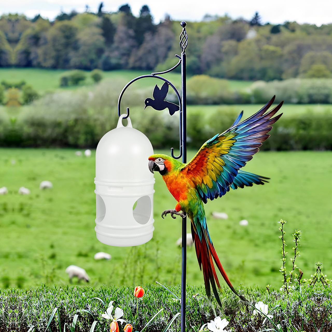 balacoo Dispensador de agua para pájaros: 2 comederos de agua para palomas, hervidor de agua desmontable para palomas, botella de agua universal para pájaros, práctico dispensador de agua para