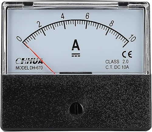 Miniatura 1 de CHHUA Medidor de amplificador analógico DH-670 Amperímetro CC 0-100A75mV y panel de derivación, medidor de corriente para pruebas de circuito equipo