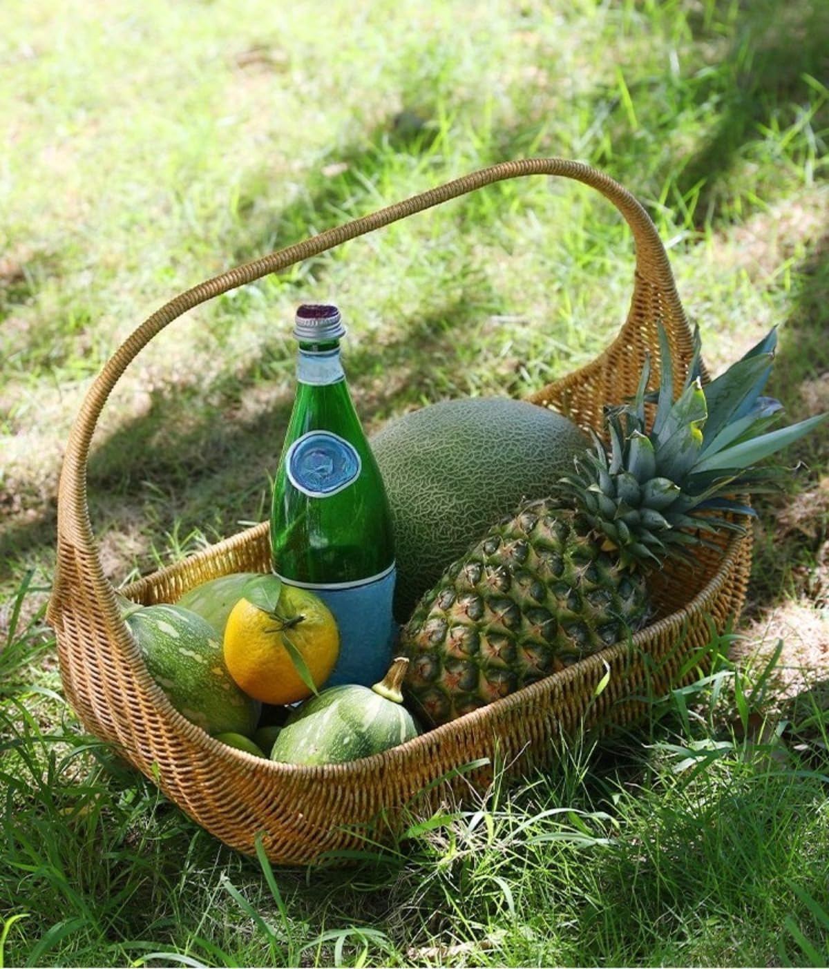 かご 雑貨かご 旅行バスケット フルーツバスケット ピクニックバスケット おしゃれ花見 運動会っ手付き 小物 手編み お菓子 花かご