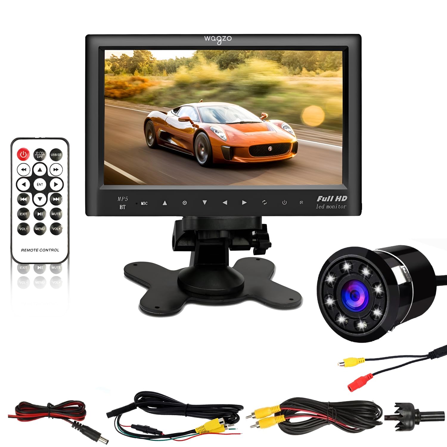 12V 7 Inch Dashboard TFT LCD Car Display Screen with 8 LED Car Reverse Parking Rear View HD Camera, Universal for All Cars, Truck & Bus-picture-12
