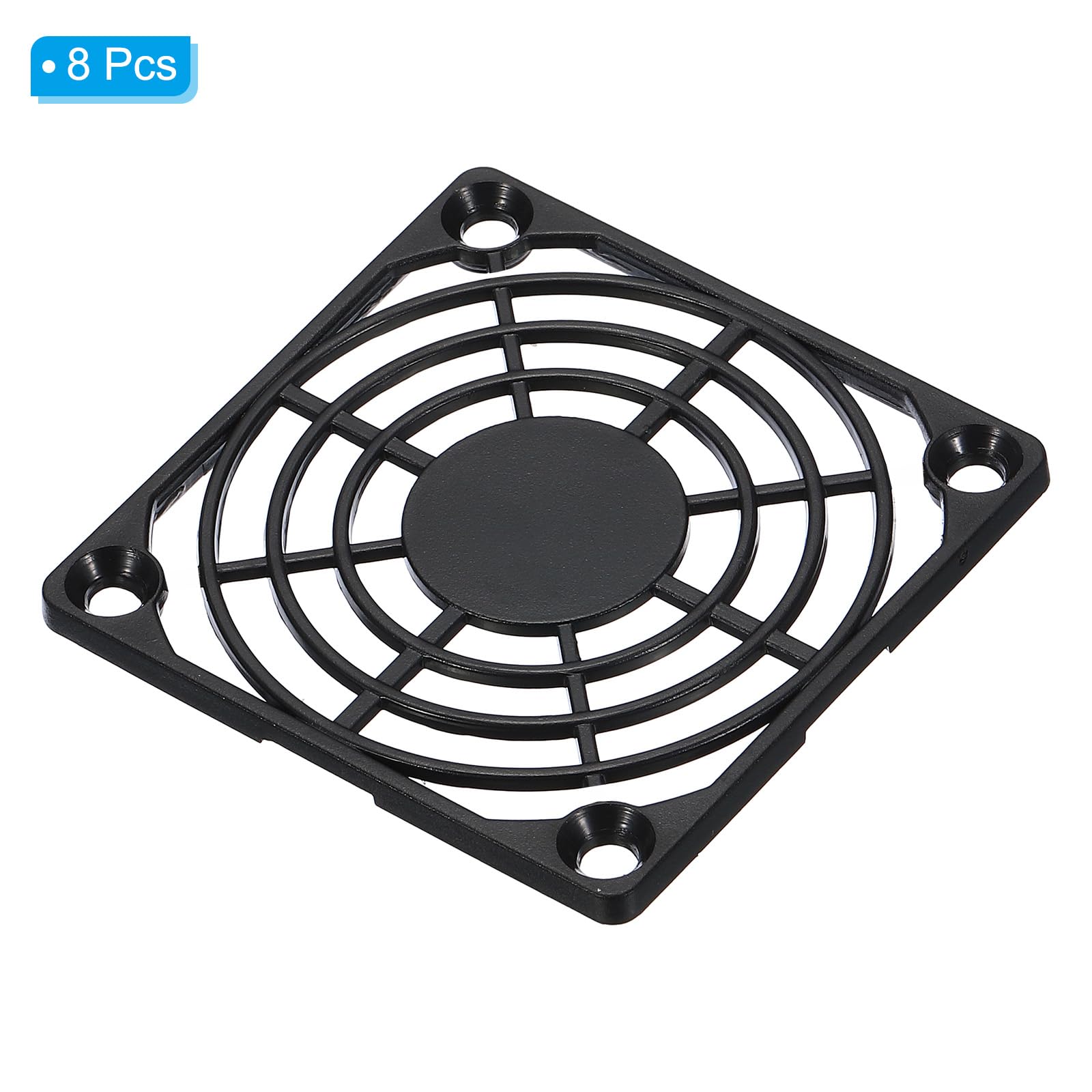 PATIKIL 60mm Ventola Filtro, 8pz ABS Plastica Ventilatore Griglia Protezione Protezione per Ventola Protezione Copertina Fai-da-Te, Nera