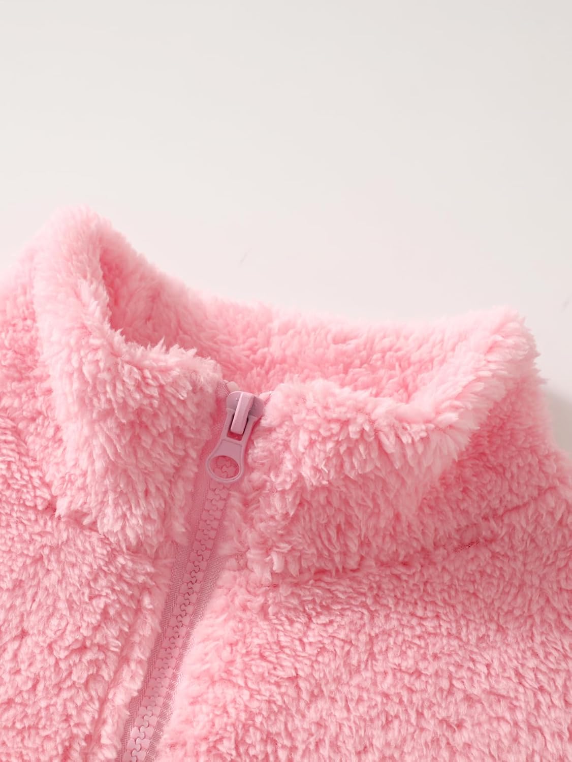 Toddler Girl Fleece Set 4 Pieces Fuzzy Long Sleeve Half Zip Sweatshirts Fleece Pants Kids Fall Winter Outfit 3-12Years - Image 3