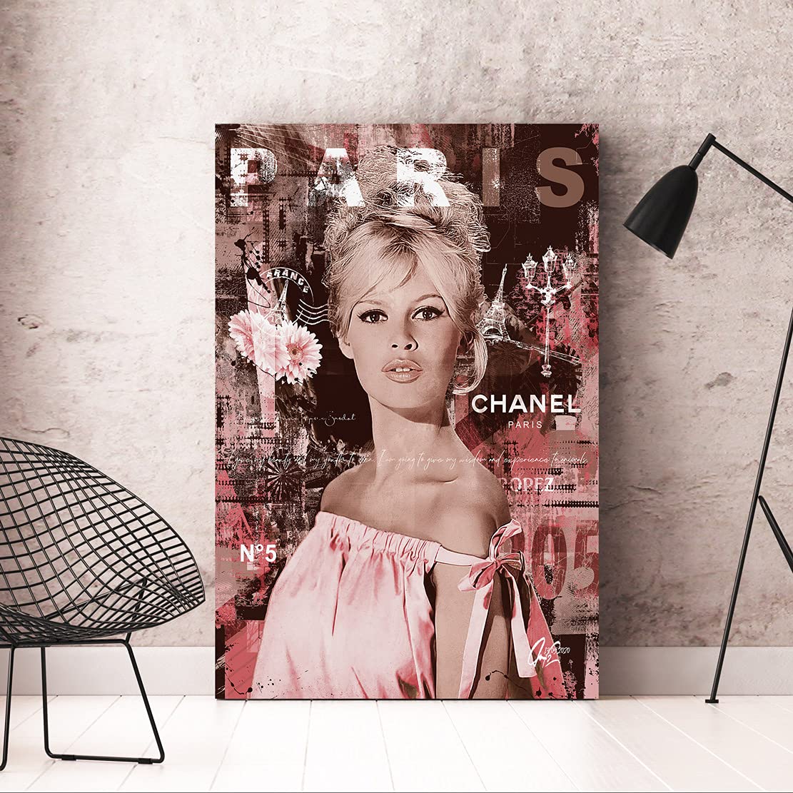 Kunstgestalten24 Leinwandbild Brigitte Vintage Wandbild Kunstdruck Übergrößen