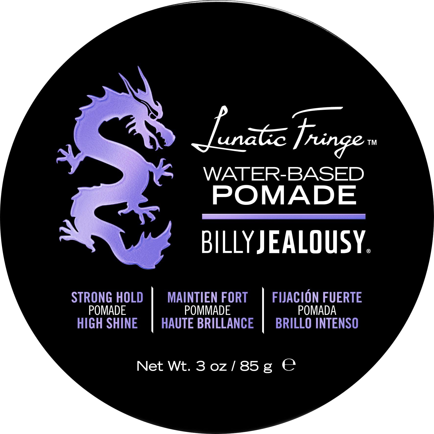 Billy Jealousy Lunatic Fringe Water-Based Pomade for Men - 3 oz