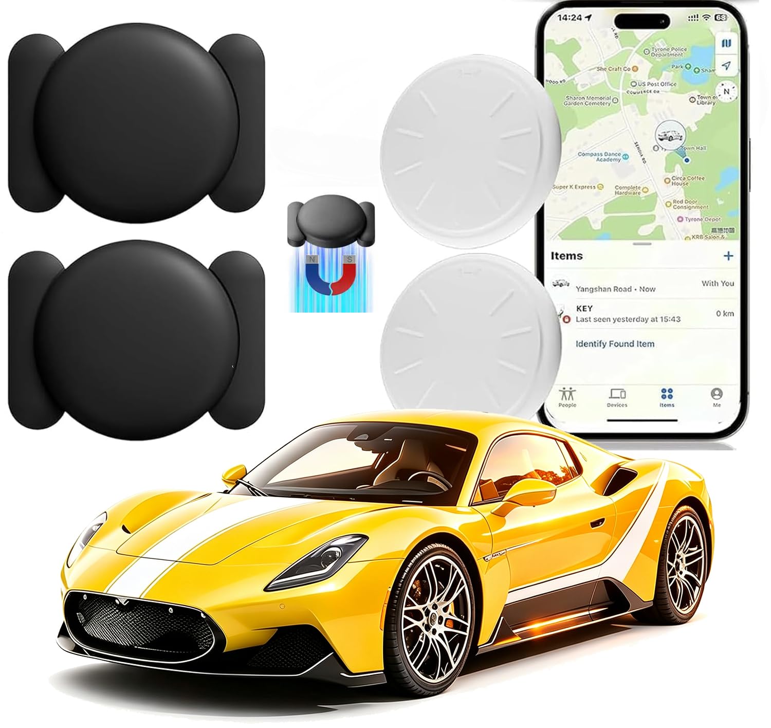 Vehicle Tracking Device,2PCS GPS Tracker for Vehicles