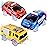Track Cars Only Replacement Light Up Toy Cars with 5 Flashing LED Lights for Magic Tracks Glow in The Dark, Flex Race Car Track Accessories Compatible with Most Car Tracks for Kids (3 Pack)