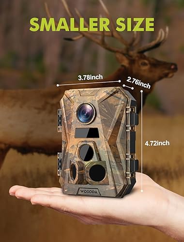 Miniatura 4 de WOSODA Mini cámara de rastro 4K, juego de 36 MP con pantalla LCD de 2 pulgadas, cámara de caza de velocidad de disparo de 0.2 s con visión nocturna,