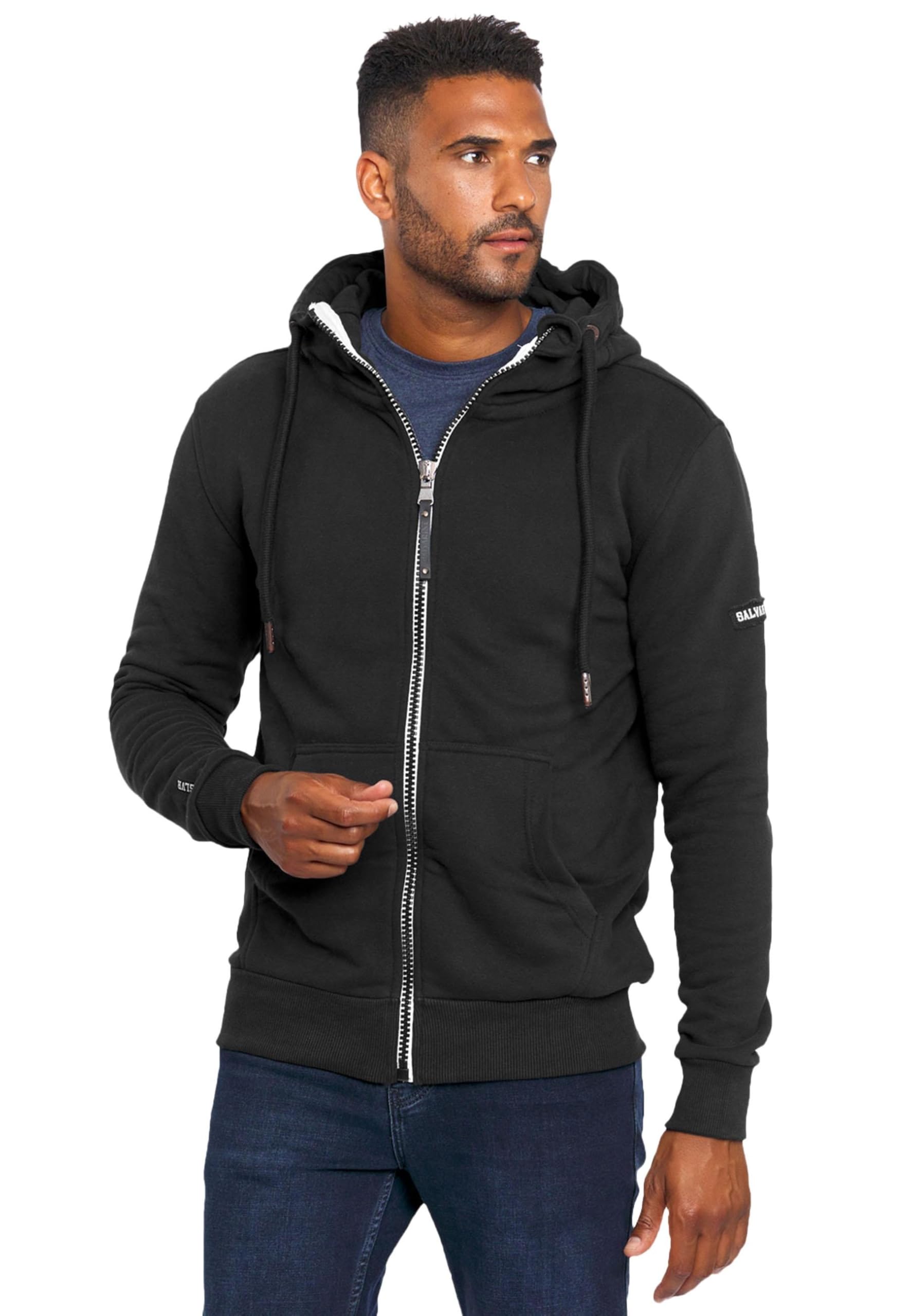 Alessandro Salvarini Felpa con Cappuccio Uomo Nera (IT 54, EU 50