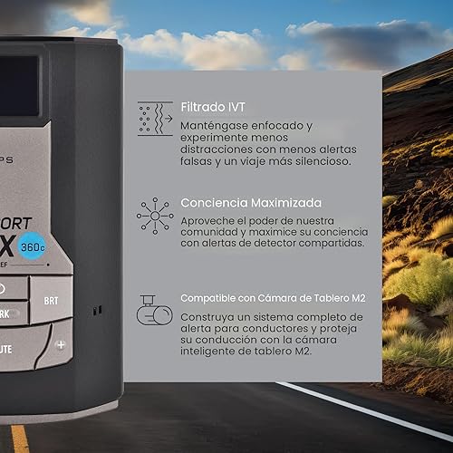 Miniatura 4 de Escort MAX 360c - Detector de radar láser habilitado para WiFi y Bluetooth, protección de 360°, alcance extremo, alertas de voz, compatible