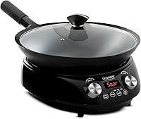 NuWave Induction Wok: 14" Carbon Steel Pan, 600/900/1500W, Precise 100-575°F Temp Control, Authentic Wok Hei Flavor