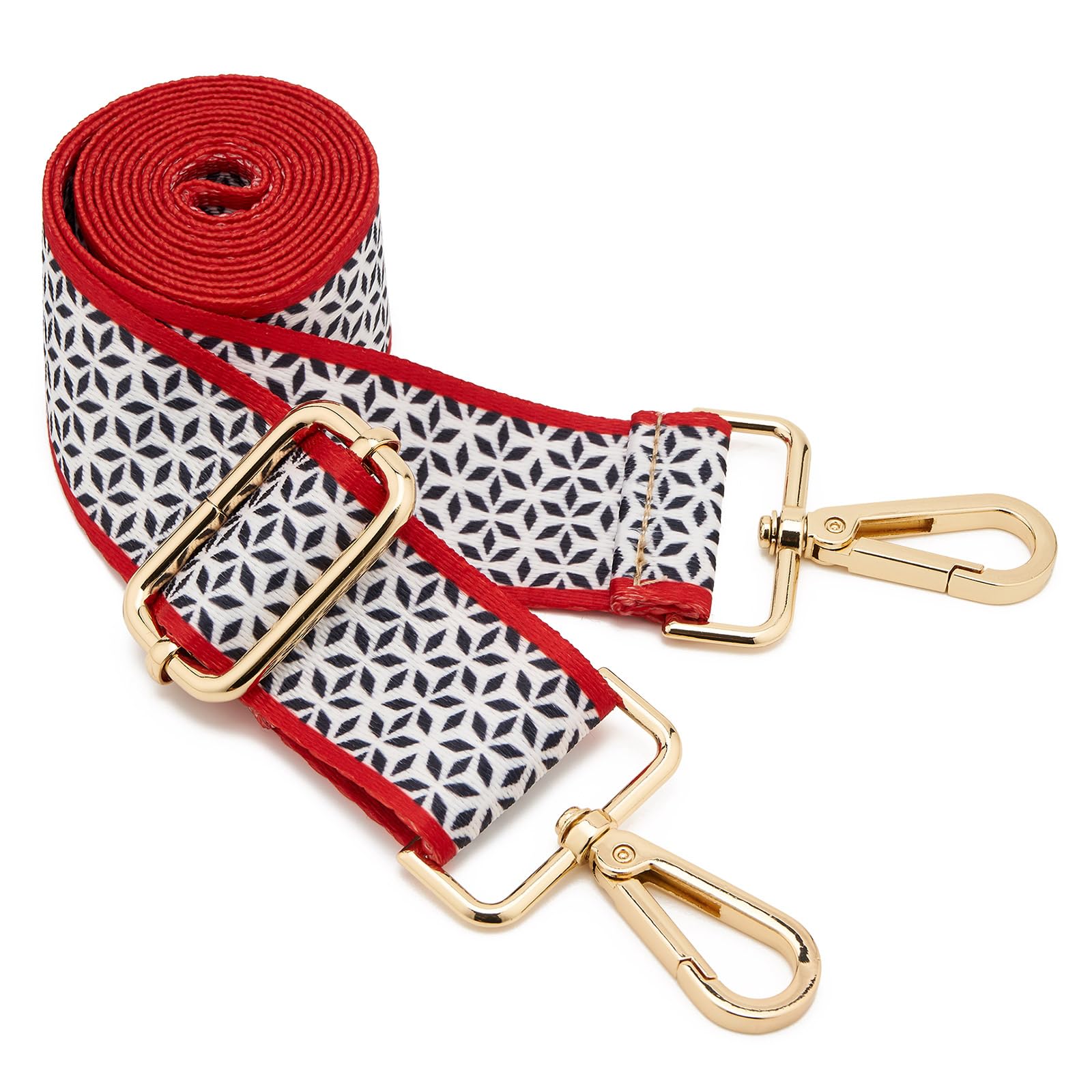 ZOOEASS Wide Shoulder Strap Adjustable Replacement Belt Guitar Style Crossbody Bag Handbag Strap Multicolor Canvas Straps(Wide:1.5in)(Color40)