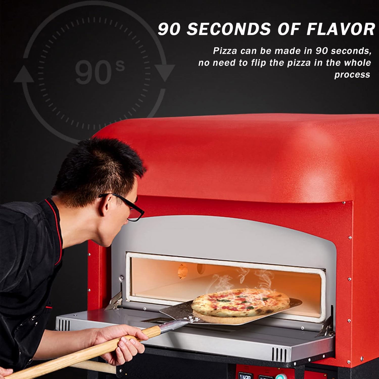 Electric Pizza Oven Electric Oven Intelligent Temperature Control Pizza Oven with Stainless Steel Liner for Commercial Use
