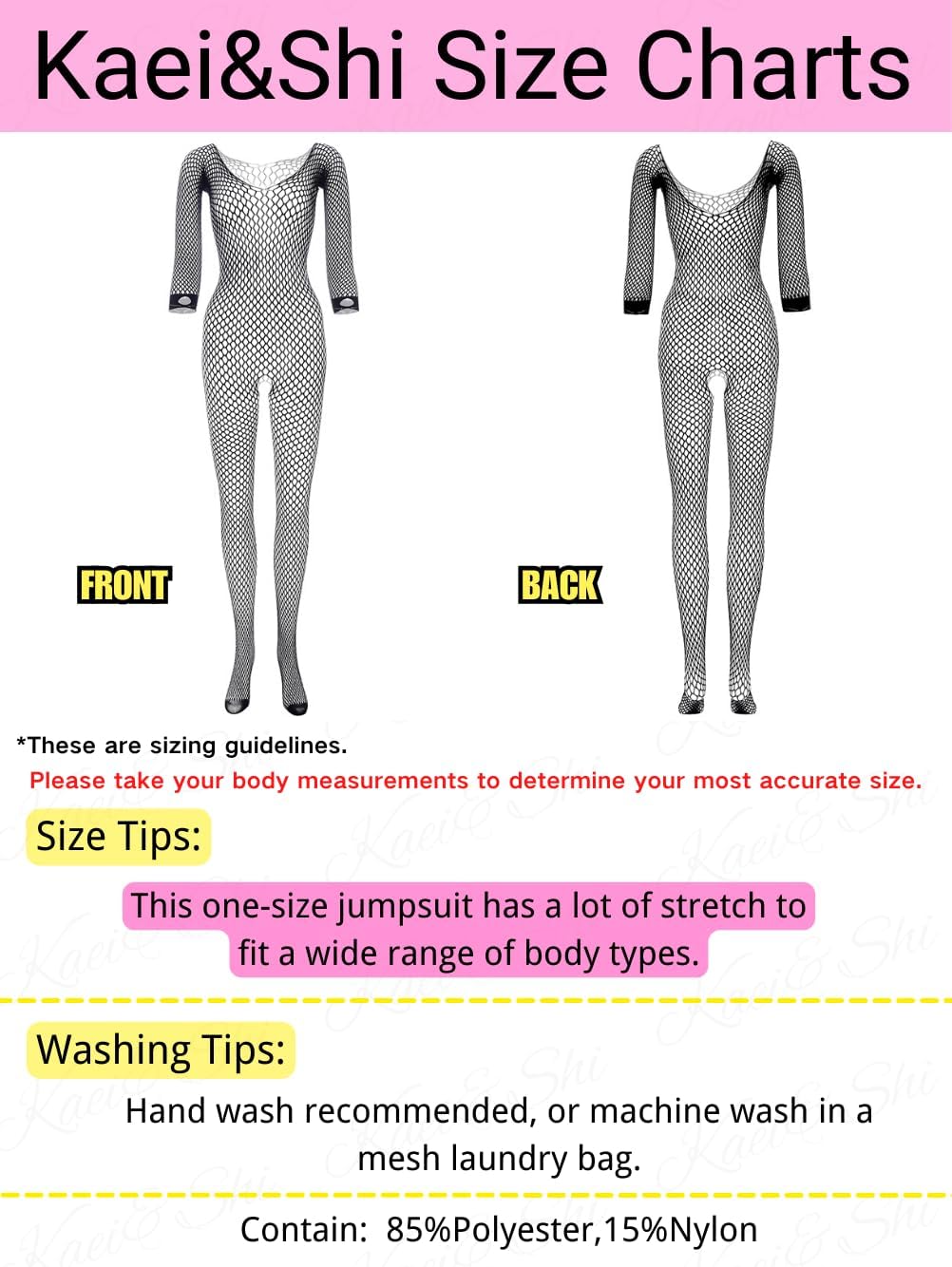 Kaei&Shi Fishnet Bodysuit, Rave Outfits, Backless Bodystocking Fits 0-18 - Image 7