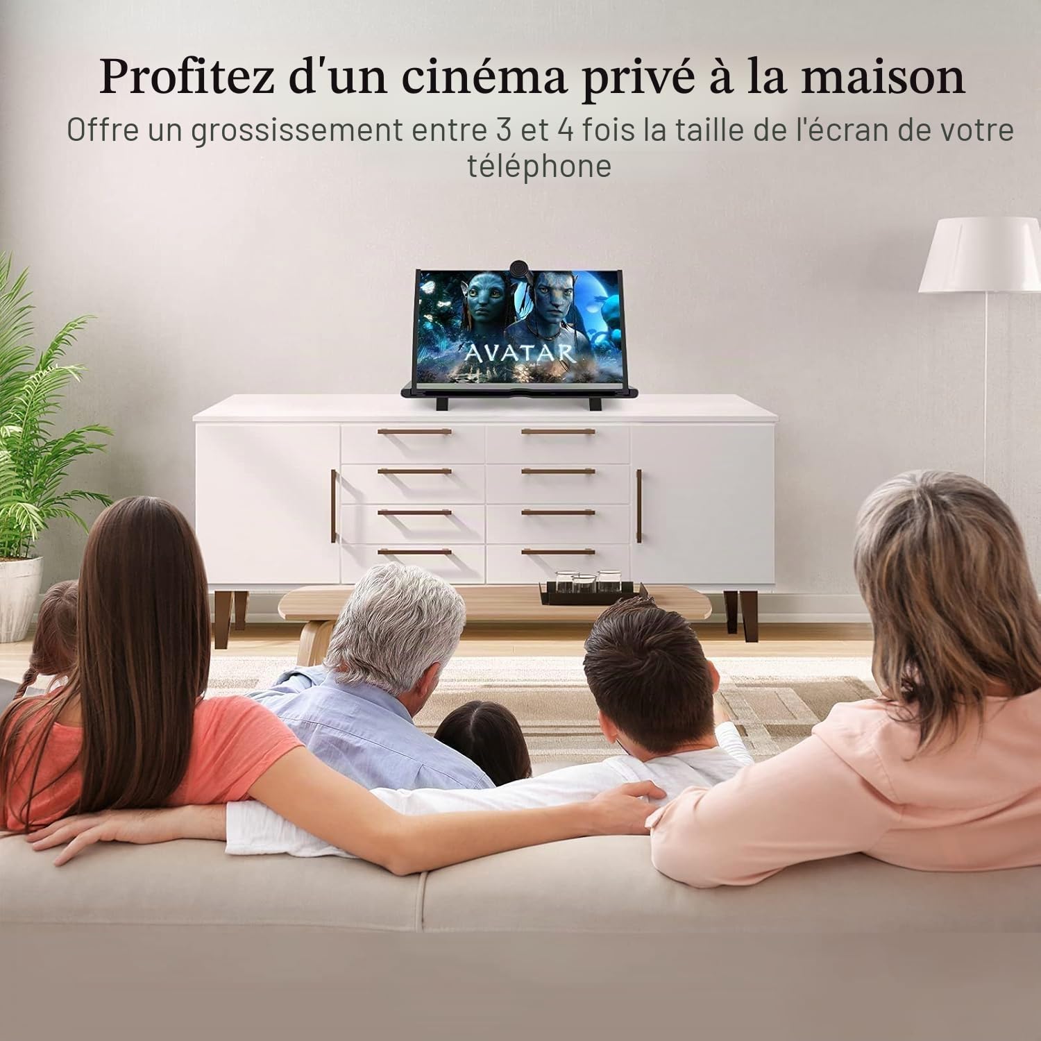 Agrandisseur ecran Telephone,16 Pouces Loupe Telephone Portable, 3D HD Loupe pour Smartphone, pour Regarder des vidéos de Films,pour Tous Les Smartphones