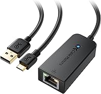 Vista 1 de Cable Matters Adaptador micro USB a Ethernet de hasta 480 Mbps, adaptador Ethernet Fire Stick, compatible con Fire TV Stick, Chromecast