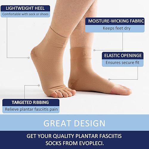 Miniatura 3 de Manga de compresión para el tobillo, calcetines de fascitis plantar de 20-30 mmHg, calcetines de compresión de tobillo para mujeres y hombres (1
