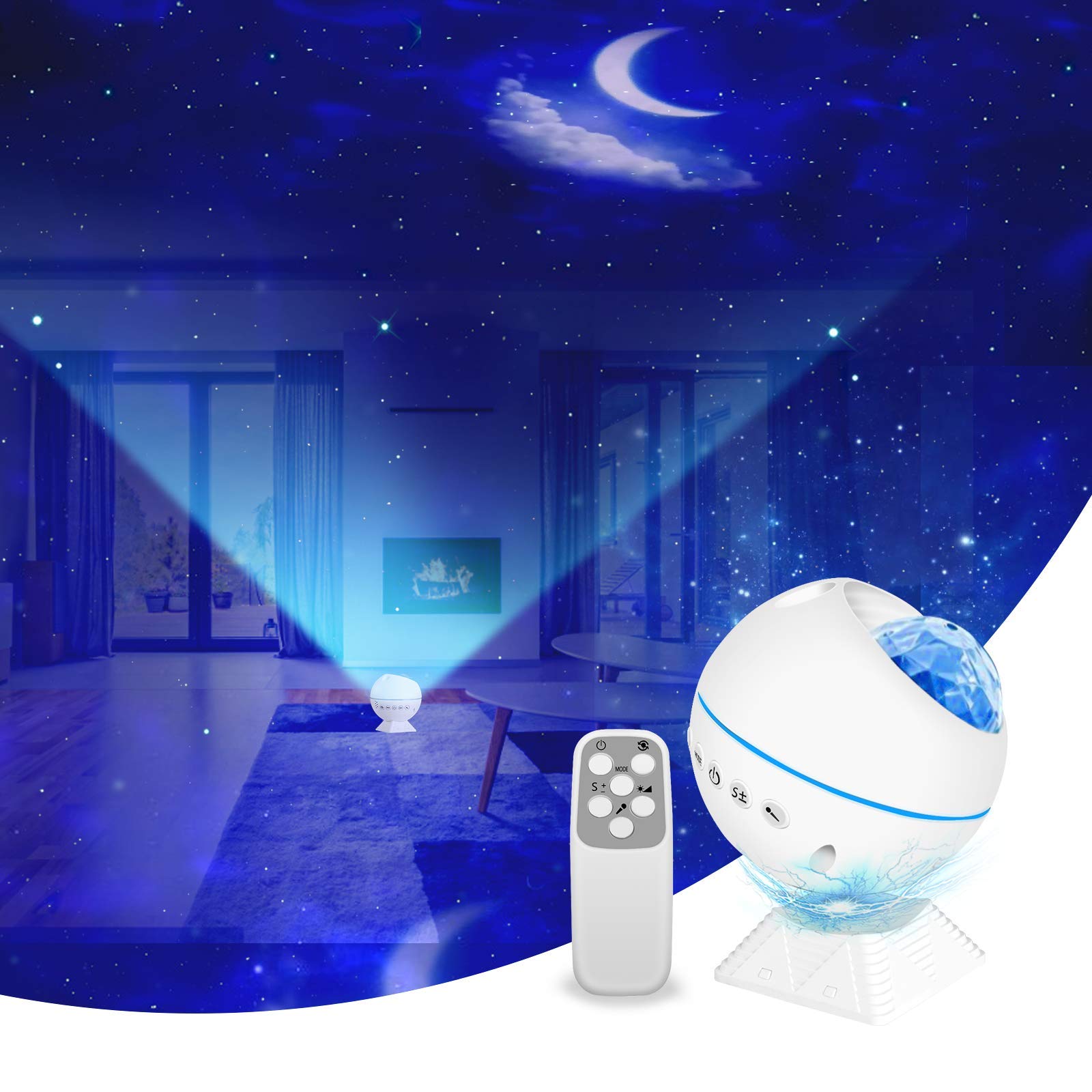 Star Projector Night Light Galaxy Projector for Bedroom Party Decorations for Adult Kids with Star,Nebula,Moon and Cloud Light Multiple Color Stary Lights with Remote Control & Auto-Off Timer…