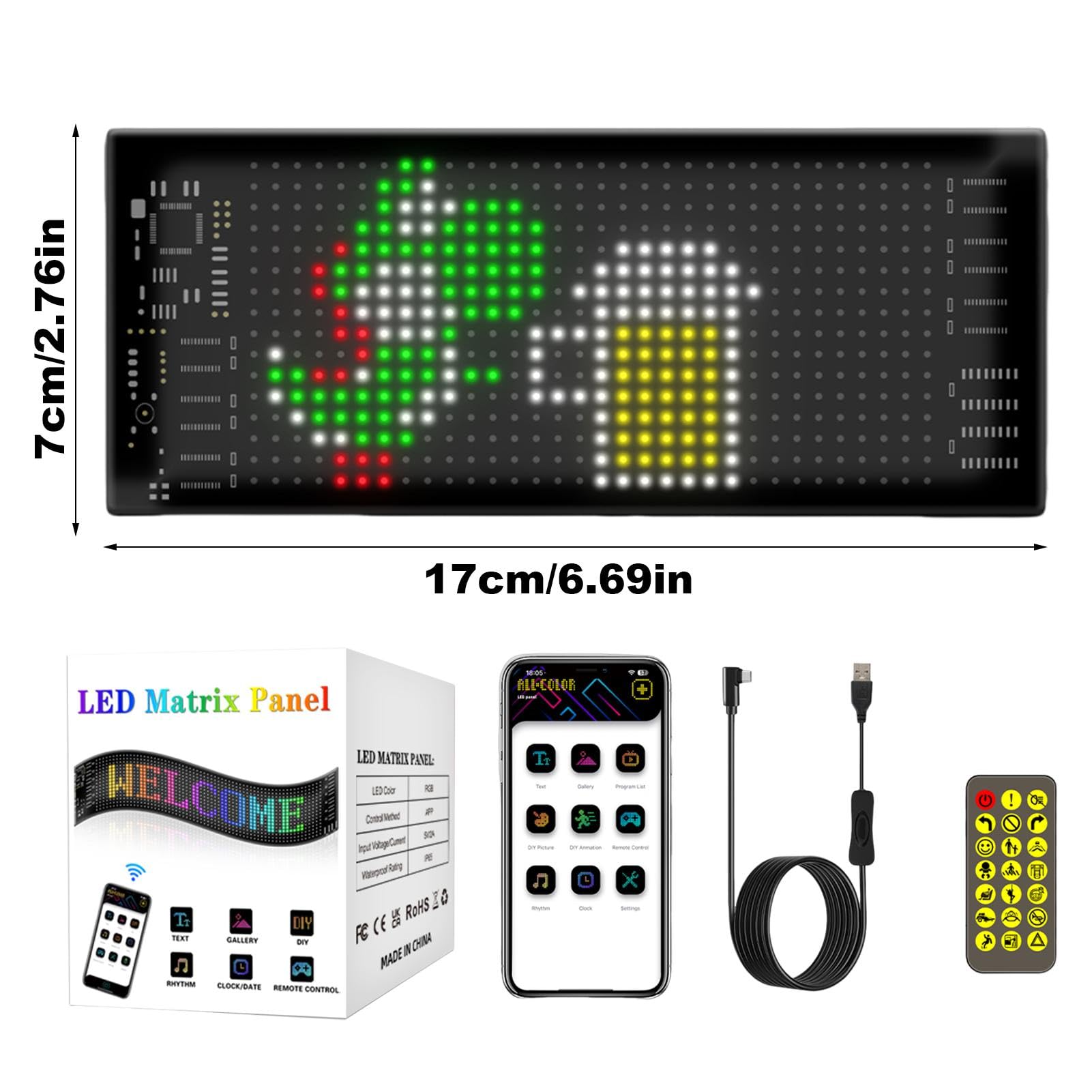 Schermo LED flessibile programmabile per veicoli