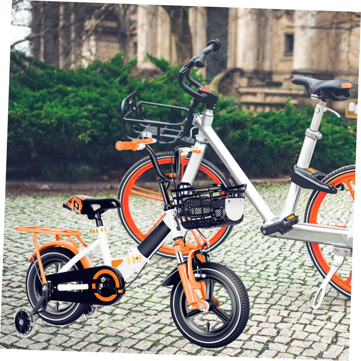 Toddmomy Rueda de Entrenamiento para Niños, 2 Pares, Acero al Carbono | Desmontable, Alta Resistencia, Pu, para Bici Infantil, Lote de Cuatro Piezas