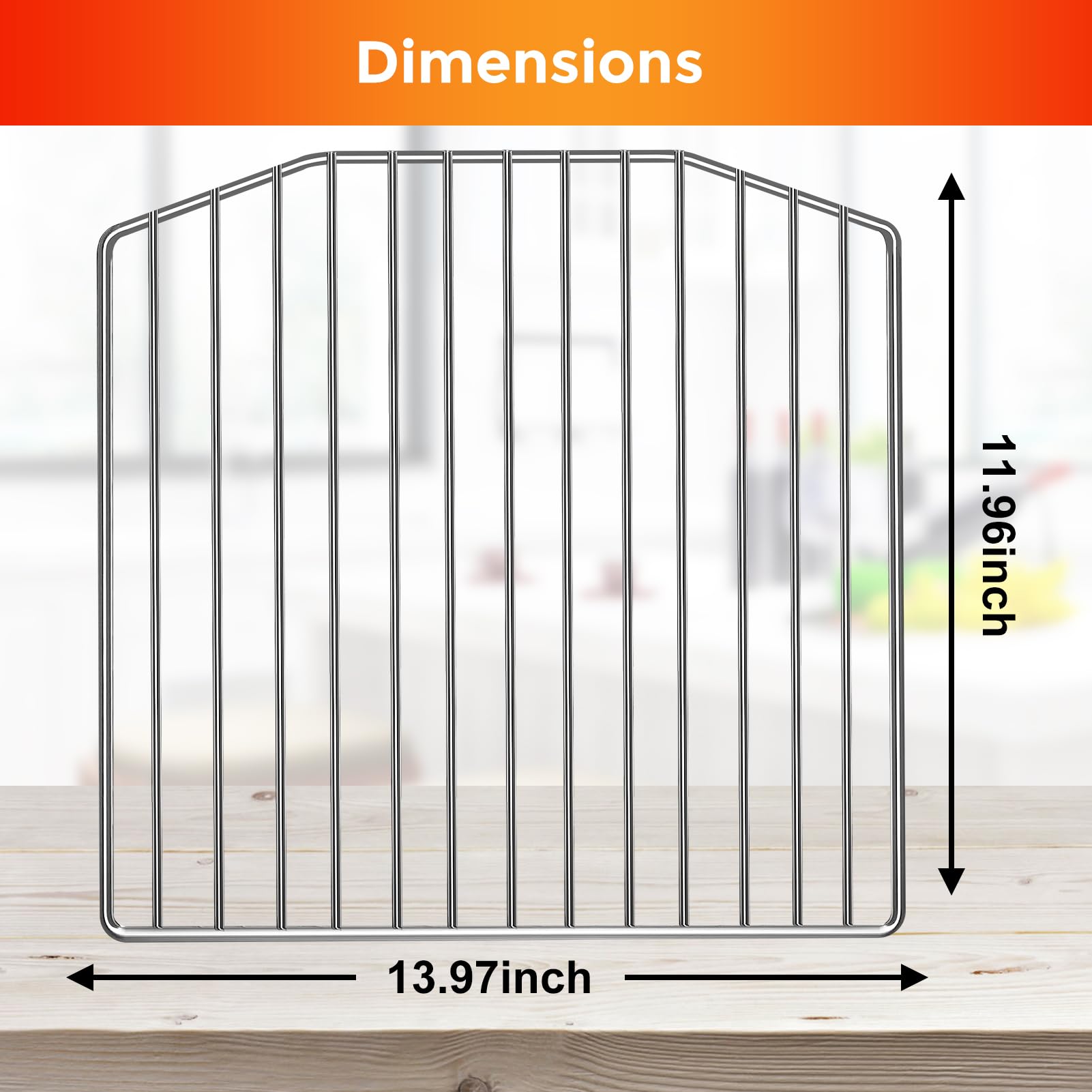 Replacement Air Fryer cooling rack for Cosori Smart 12 in 1 26QT Air Fryer Convection Toaster Oven, 14.1''*11.8'' Air Fryer Stainless Steel Wire Rack Basket Tray Accessories Parts, Dishwasher Safes
