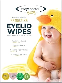 The Eye Doctor Sensitive Baby Eye Wipes X40- Sterile Baby Eyelid Wipes For Daily Baby Care, Preservative Free, Detergent F...
