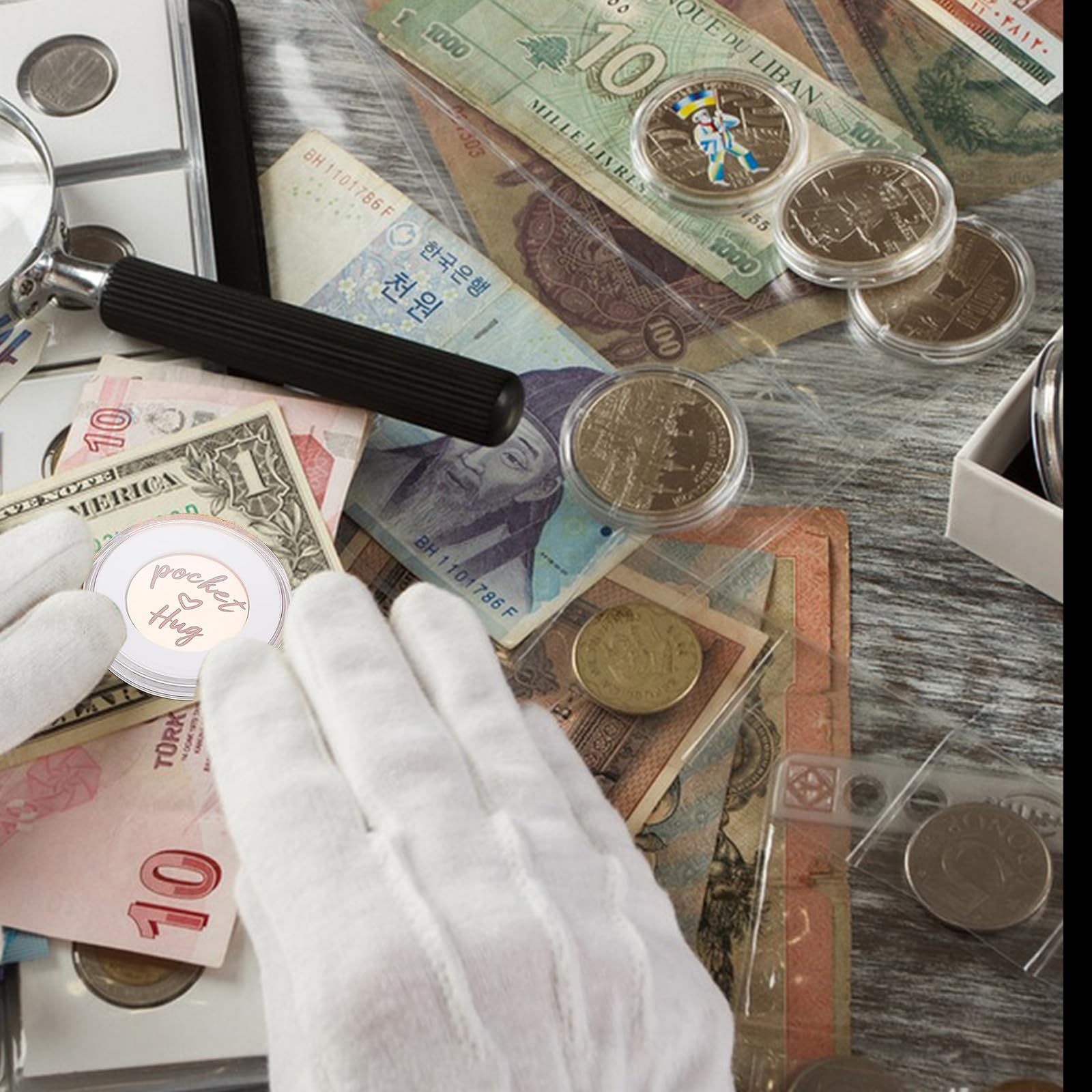 Juegos de Cápsulas para Monedas,Portamonedas De 46 Mm,40 Caja para Monedas Exposicion(17/20/25/27/30/33/38/40/46mm)