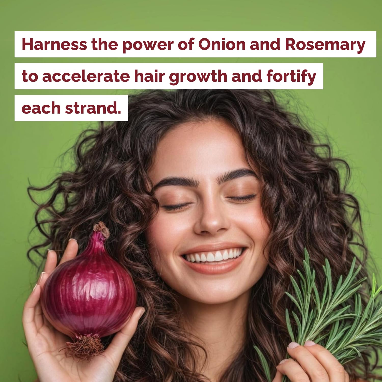 Just Nutritive Onion & Rosemary Shampoo for Hair Growth, Sulfate-Free, 16 oz