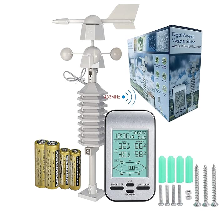 Buy Paegdooy Wireless Weather Station Anemometer Indoor Outdoor