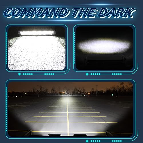 Miniatura 4 de Niwaker - Barra de luz LED de 6 pulgadas con arnés de cableado de 2 cables para barra de luz LED