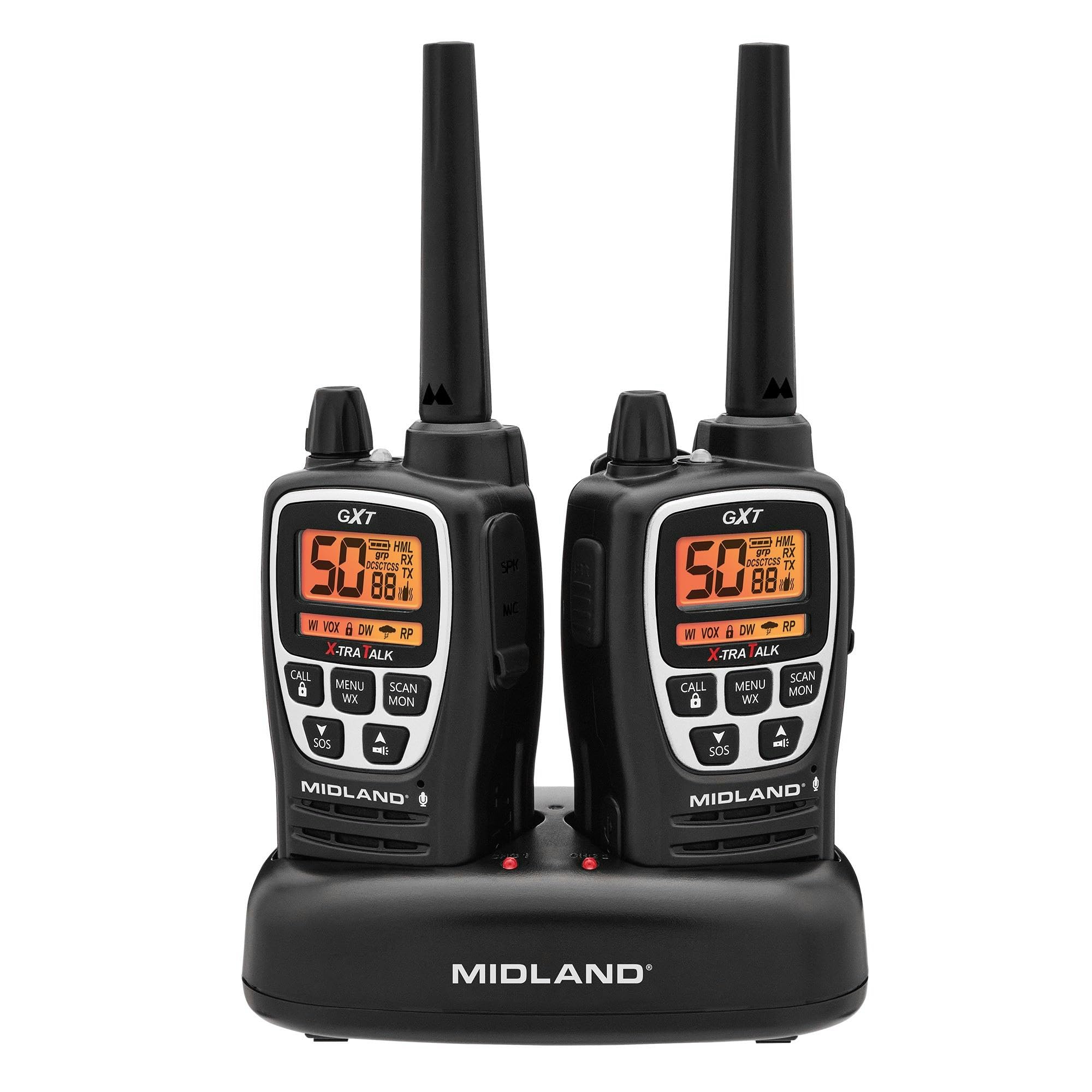 Midland GMRS Radios - 2 Pack, Black -8