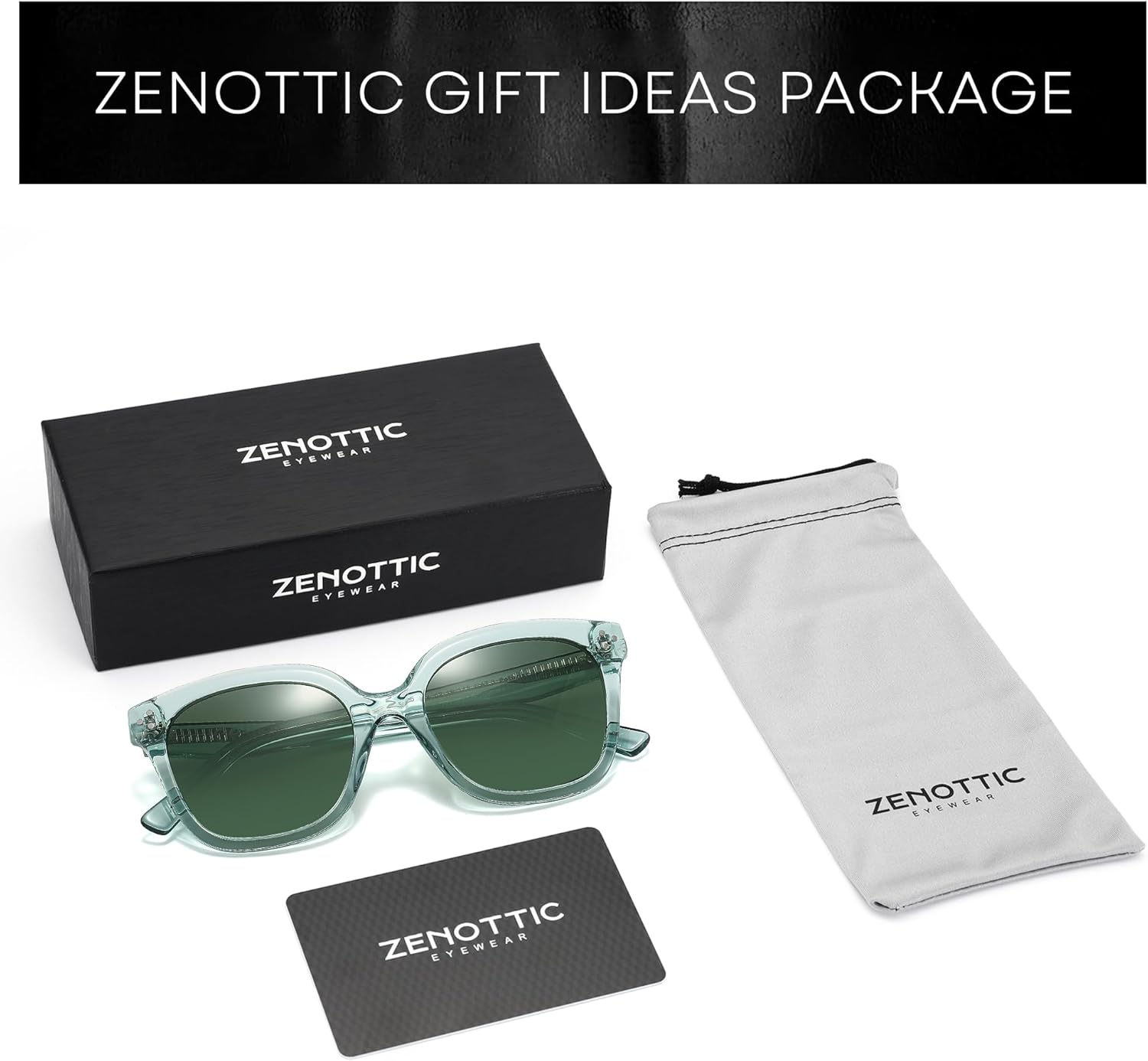 ZENOTTIC Polarized Sunglasses Women Trendy: Square Designer Acetate Sun Glasses - Retro Shades for Vacation UV400 Protection - Image 6