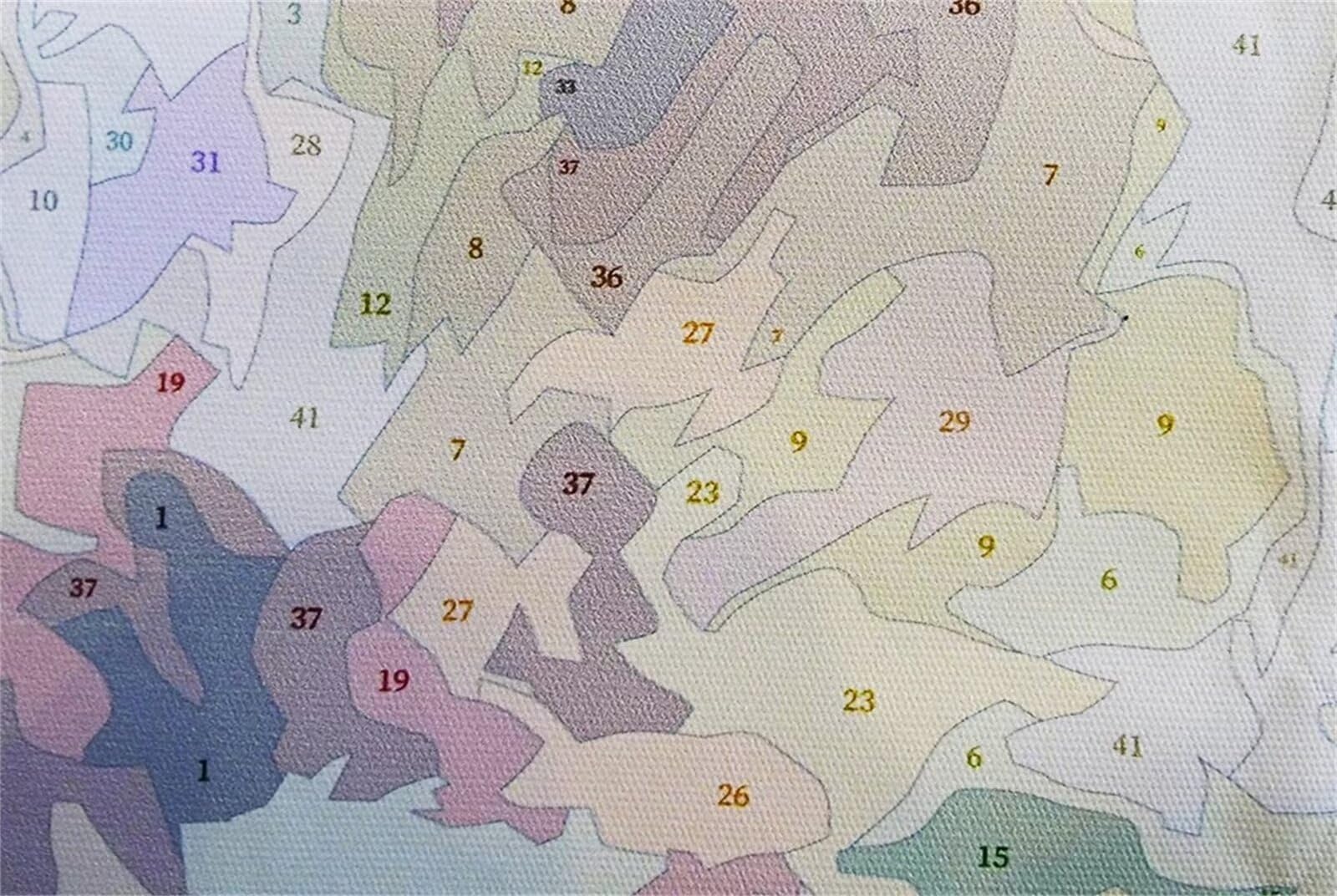 QiHon Zestawy do malowania według numerów, dla dorosłych, sztuka abstrakcyjna, do malowania po numerach, dla dorosłych i początkujących, DIY, kolorowy obraz olejny, farby akrylowe do dekoracji domu,