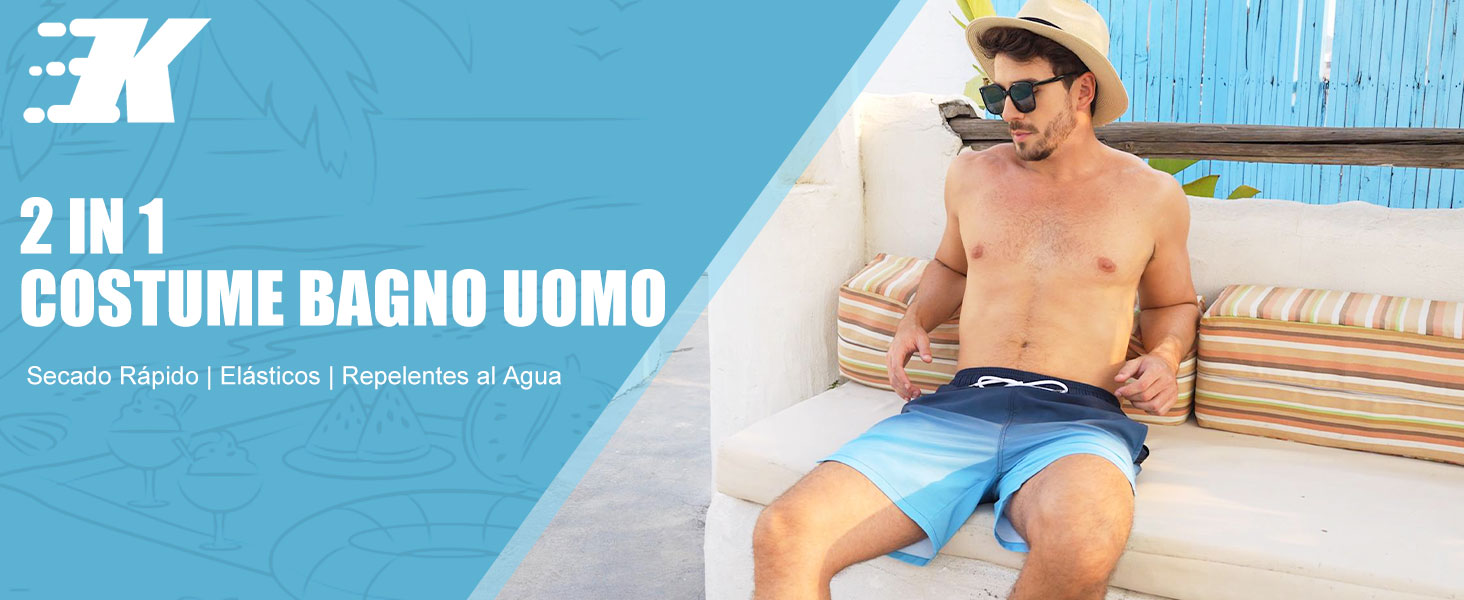 Traje Baño Rápido Secado Bañador Tipo Short Para Hombre - Secado Rápido, Poliéster Y Spandex, Ideal Para Playa O Piscina Bañadores Para Hombres