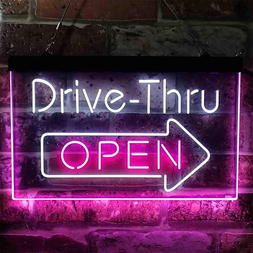 Miniatura 2 de ADVPRO Señal de neón LED de doble color con flecha abierta a la derecha, color blanco y morado, 24 x 16 pulgadas st6s64-i3886-wp