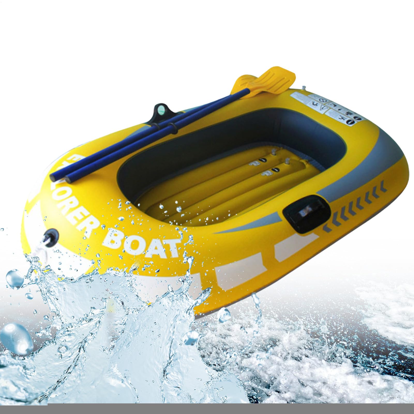 de Inflable - Kayak de Doble Pase, balsa PVC de Verano | Buque de embarcación a la Deriva Espesada Plegable, Bote portátil para el de Aventuras a la Deriva del Lago de Re