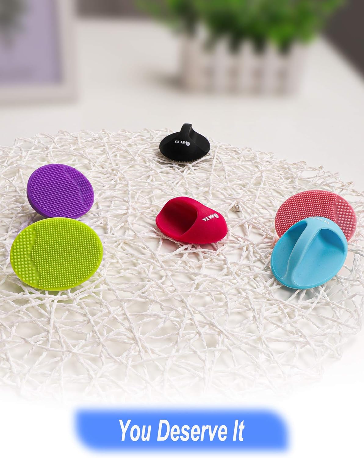 HEETA 6-Pack Soft Silicone Manual Facial Cleansing Brushes, Face Scrubber Cleanser Brush for Gently and Effectively Cleaning, Removing Blackheads and Massaging : Beauty & Personal Care