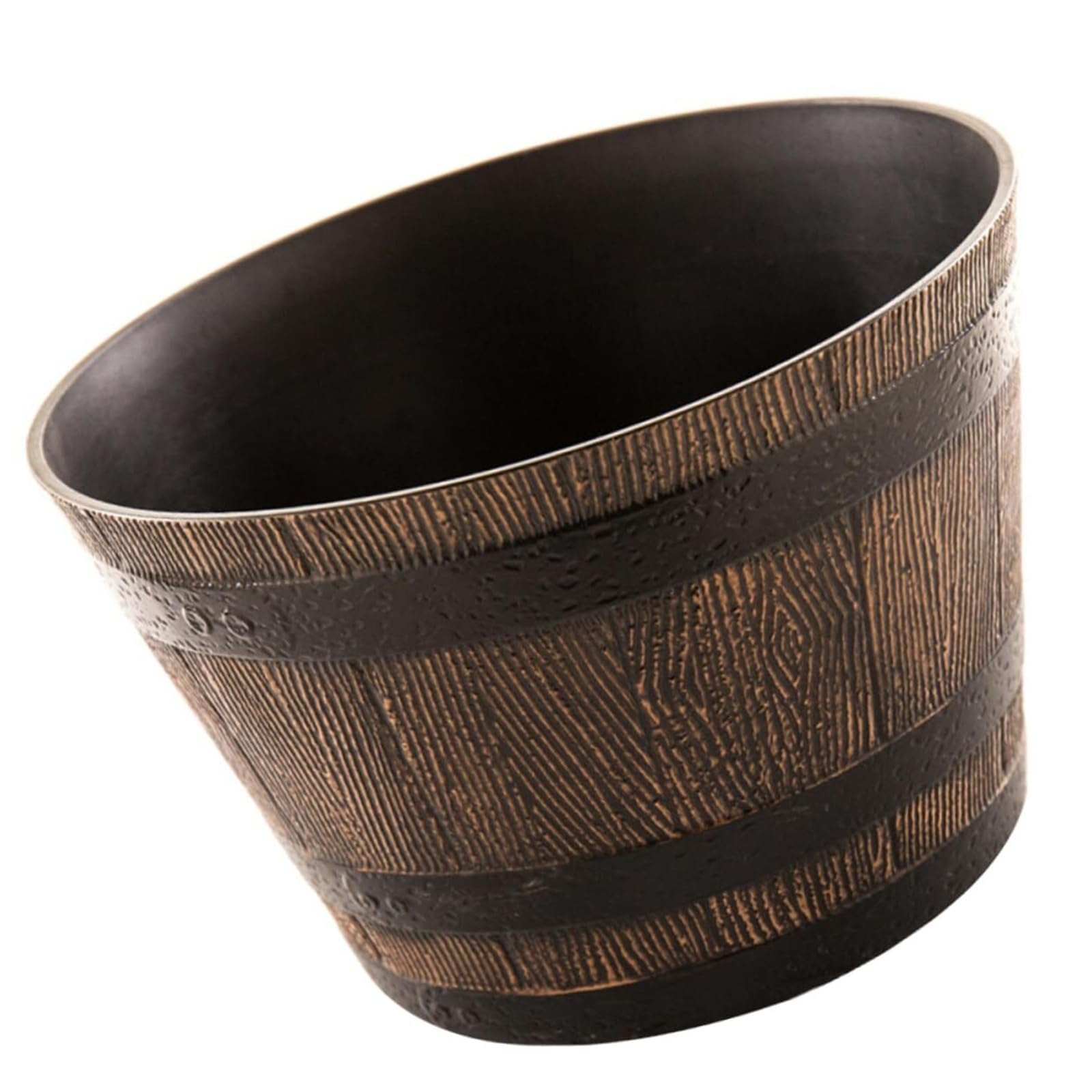 FriendshipHome Unique Planters Planter Pot Container Barrel Flower Wine Rustic Small Planters(As Shown1)