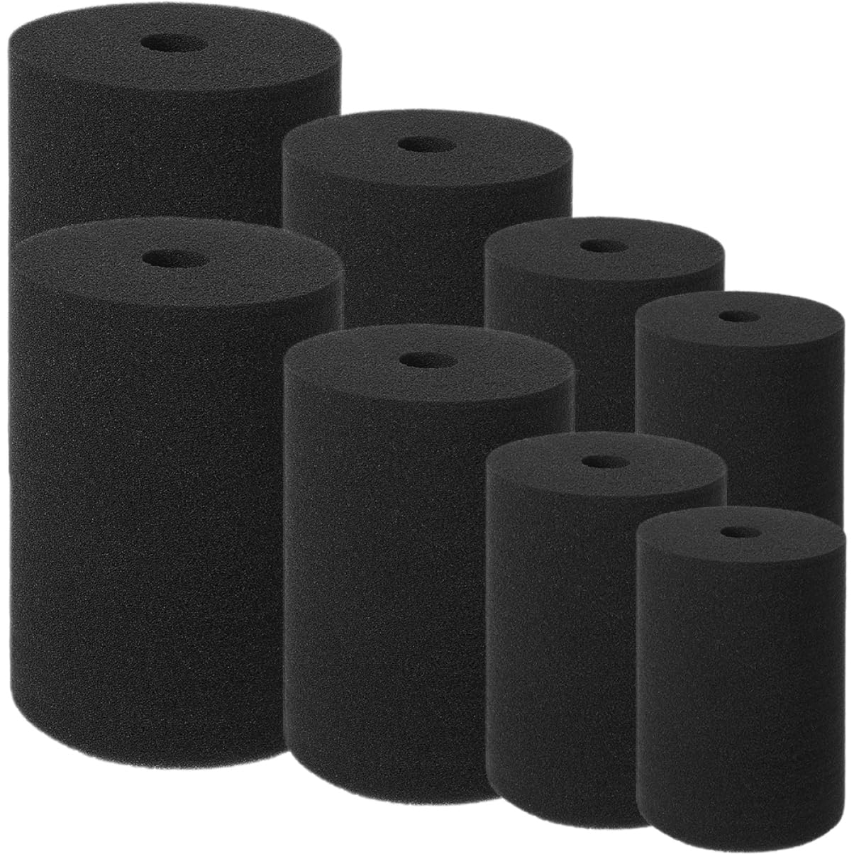 VILLCASE Rotary Sponges Set of 8 Cup Turner Inserts Foam Cylinder Sponges for Cup Turner Black Fits Tumbler Sizes