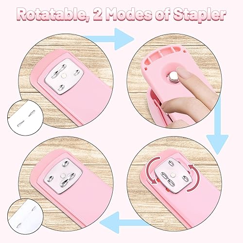 Miniatura 4 de SYMDROMIA Juego de organizador de escritorio de oficina 13 en 1 con grapadora y dispensador de cinta, soporte para bolígrafos, tijeras, regla,