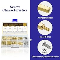 Vista 4 de 280 Piezas Kit de Separadores de Placa Base M2.5, Tornillos y Tuercas, Separadores Espaciadores de Latón Hexagonales Macho-Hembra, Tornillos