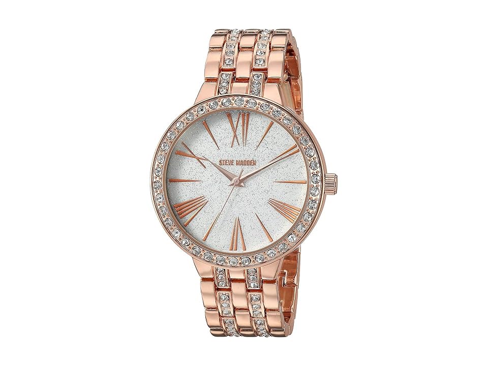 

Steve Madden Ladies Roman Numeral Alloy Band Watch SMW183 (Rose Gold) Watches