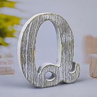 Vista 17 de Letras de madera rústica sin terminar de 6 pulgadas para decoración de pared, letras decorativas de pie en rodajas, decoración de tablero