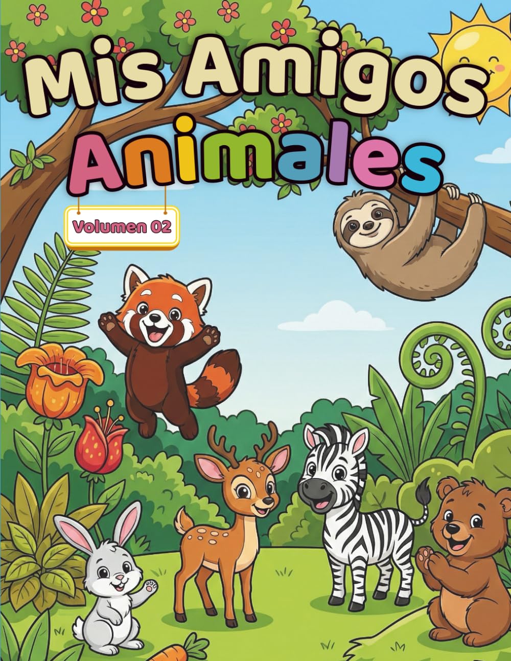 Mis Amigos Animales – Volumen 2: Libro para Colorear de Animales Lindos para Niños de 3 a 6 Años