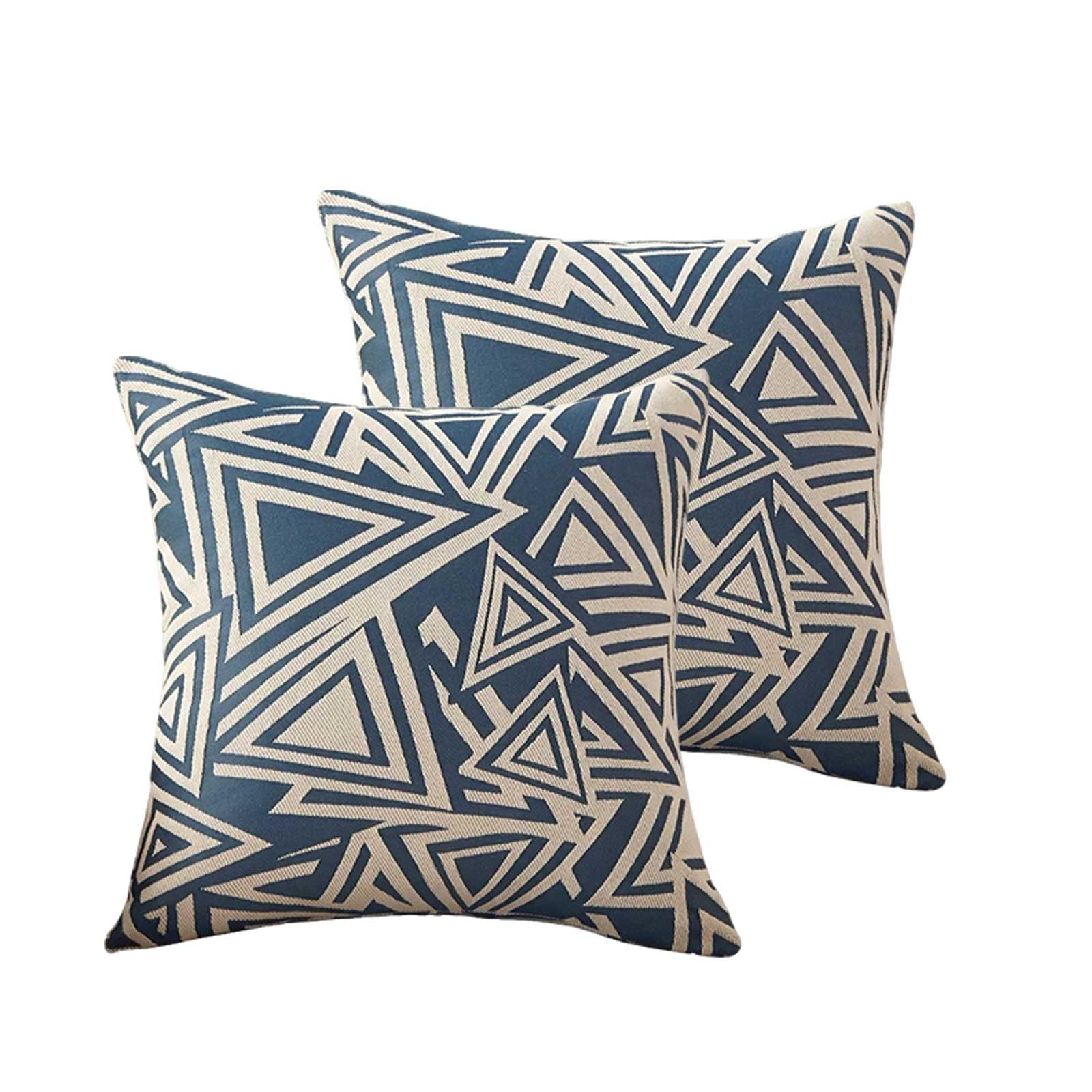 BCCIAPLN Pack of 2 Geometric Jacquard Throw Pillow Covers 18x18 Inch