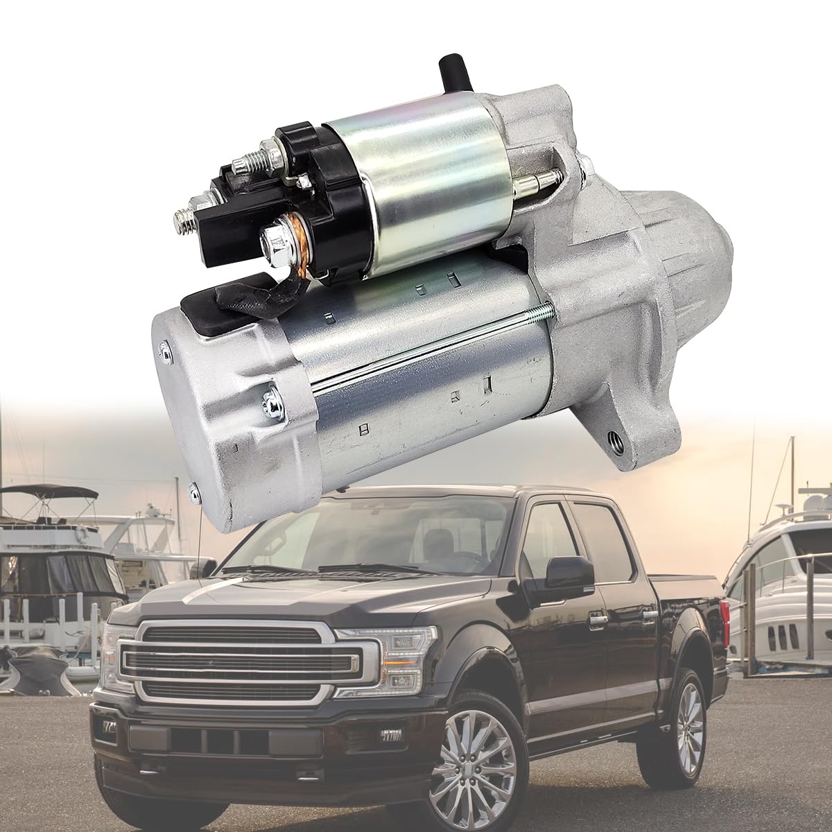 New Starter Motor Compatible with Ford F-150 V8 5.0L 2018 2019 2020, Replace JL3Z-11002-A 438000-3950 JL3T-11000-AB 34031